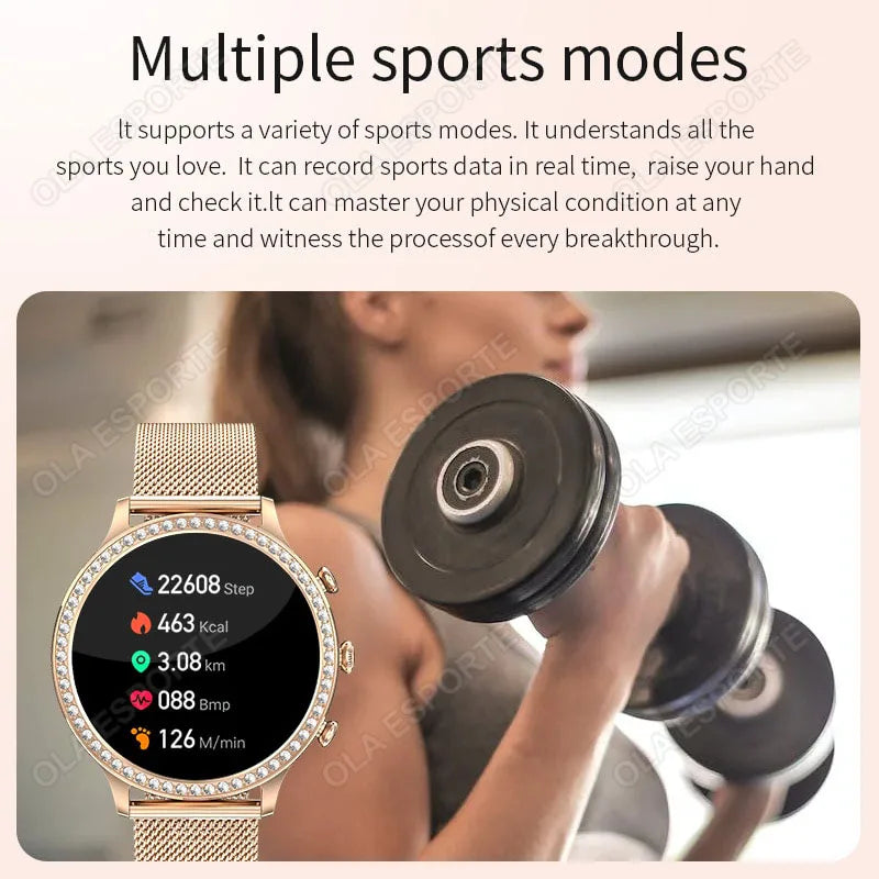 Smart Watch Women Ladies 2024 New Bluetooth Call Sport PPG+ECG SmartWatch for Women Present Gift