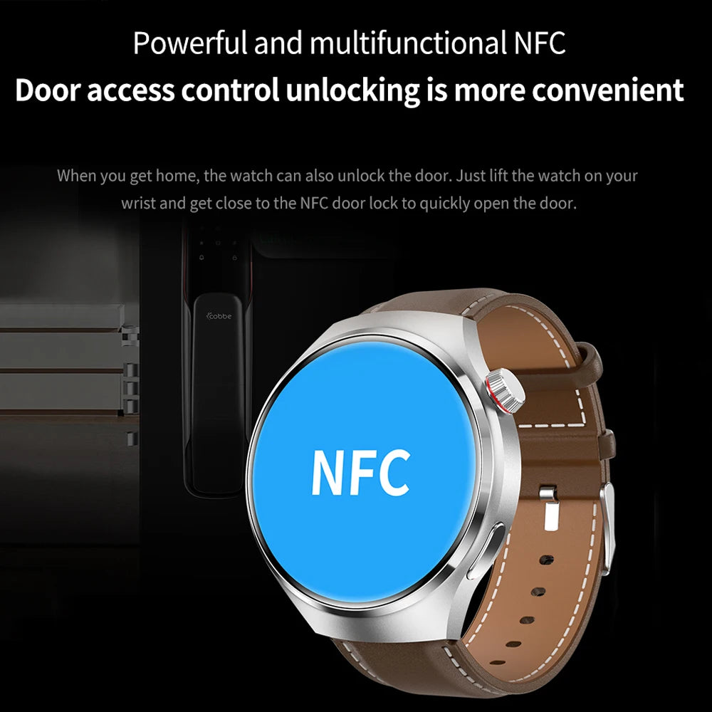 GPS NFC Smart Watch Men 360*360 AMOLED Screen Heart rate Bluetooth Call IP68 Waterproof Man Smartwatch 2024