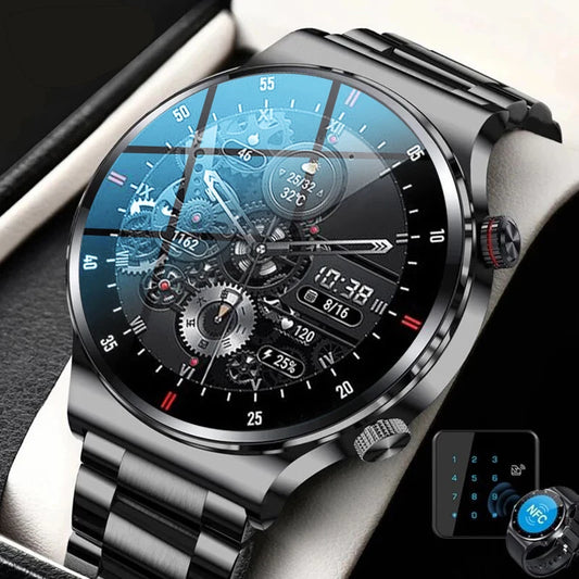 Luxury Smart Watches Men NFC BT Call Fitness Waterproof Sports Wrist Intelligent Smartwatches for Women Kids