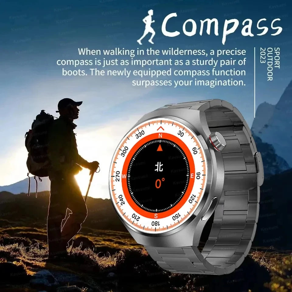 GPS NFC Smart Watch Men 360*360 AMOLED Screen Heart rate Bluetooth Call IP68 Waterproof Man Smartwatch 2024