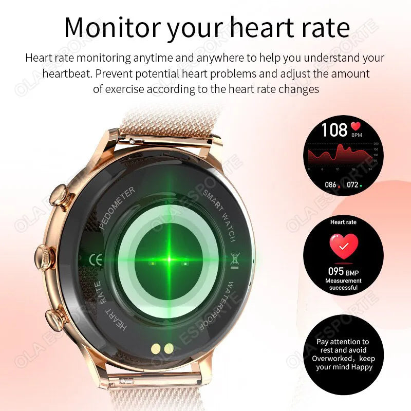 Smart Watch Women Ladies 2024 New Bluetooth Call Sport PPG+ECG SmartWatch for Women Present Gift