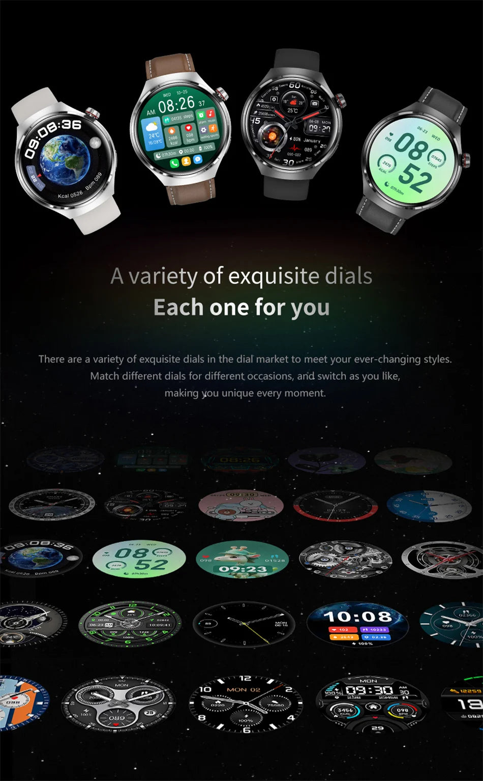 GPS NFC Smart Watch Men 360*360 AMOLED Screen Heart rate Bluetooth Call IP68 Waterproof Man Smartwatch 2024