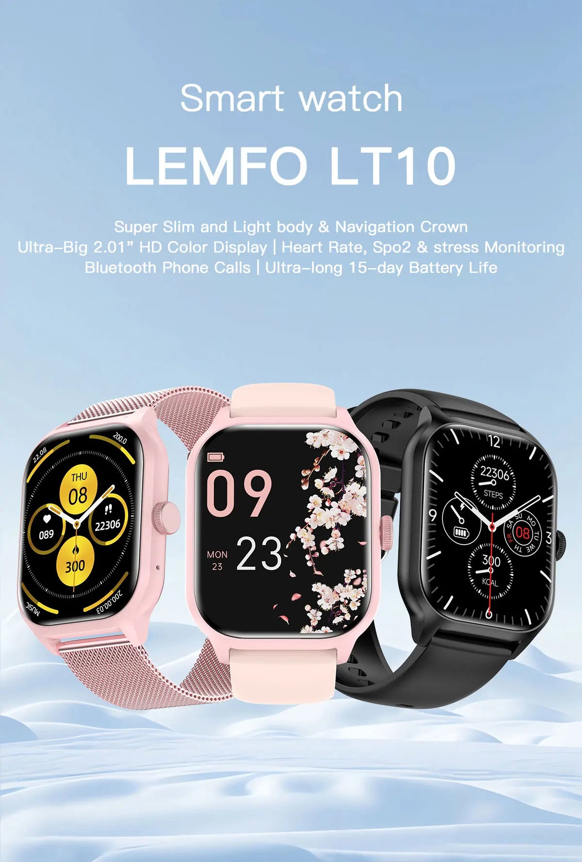 2024 Smartwatch: Bluetooth Calling, Touch Dial Music & Fitness Tracker - Perfect Gift !