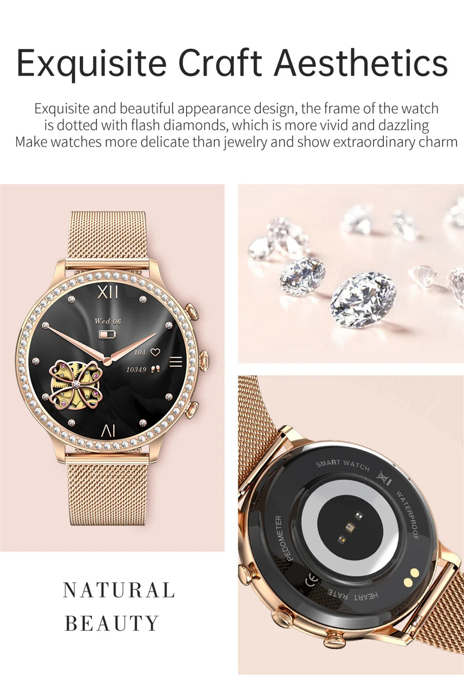 Smart Watch Women Ladies 2024 New Bluetooth Call Sport PPG+ECG SmartWatch for Women Present Gift