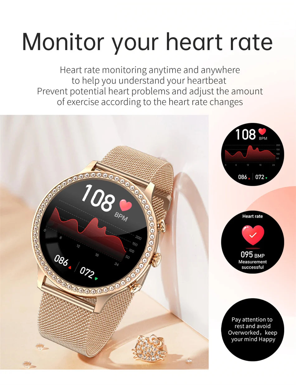 Smart Watch Women Ladies 2024 New Bluetooth Call Sport PPG+ECG SmartWatch for Women Present Gift