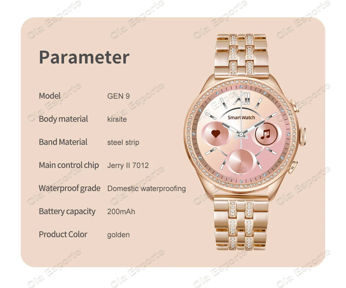 Smart Watch Women Ladies 2024 New Bluetooth Call Sport PPG+ECG SmartWatch for Women Present Gift